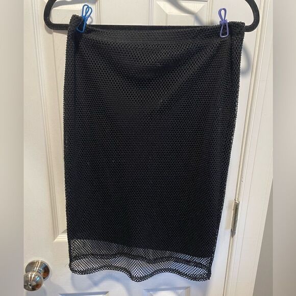 Fishnet Knee Length Skirt  - Picture 1 of 3